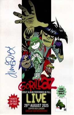 Gorillaz   COPPER BOX LONDON Signed Poster 11x17 Damon Albarn