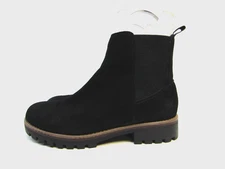 Crown Vintage Womens Size 7 M Black Suede Chelsea Ankle Boots Bootie