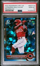 2022 Bowman Chrome Sapphire Leonardo Balcazar  PSA 10
