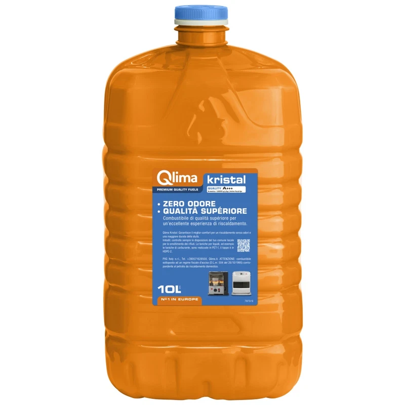 Combustibile Liquido Stufe QLIMA Kristal 10 Litri Paraffina Inodore Tanica A+++, fotografia 9 di 9