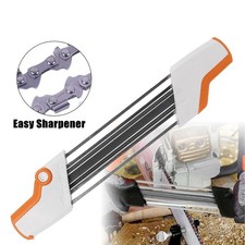 2 IN 1 Metal Chainsaw File Teeth Sharpener For Stihl 3/8'' Chain Garden 7/32''