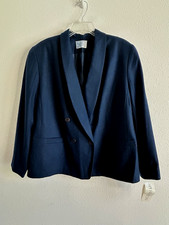 Vintage Pendleton Women s Blazer Size 16W Virgin Wool Made USA Blue Classic