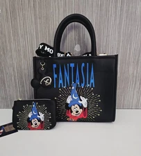 Disney Fantasia Sorcerer Mickey Mouse Tote Crossbody and Coinpurse