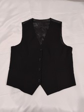 Unisex Vest For Work, For Fashion , For Suit Black Extra Small