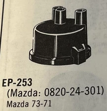 GP GUARANTEED PARTS EP-253 DISTRIBUTOR CAP fits MAZDA 1971-73