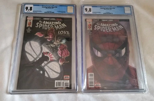 Marvel Amazing Spider-Man #795 CGC 9.8 and #796 CGC 9.8 Alex Ross Cover