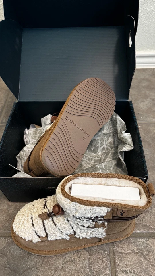 EMU Australia Niños Botas K2 - Botas de Invierno Forradas de Lana - Marrón - ¡Nuevas en Caja! Foto 3 de 4