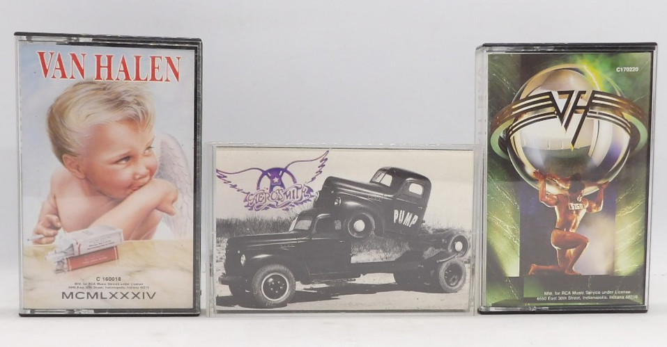 Van Halen & Aerosmith Cassette Lot of 3: 5150, Pump & 1984