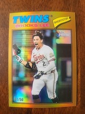 #1 Of 50 SP Gold Border Brooks Lee 2025 Topps Heritage Baseball #60 Twins