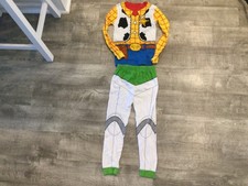 DISNEY TOY STORY THEME PAJAMAS SIZE 8 WOODY TOP AND BUZZ PANTS