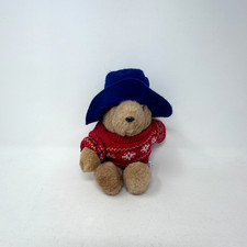 Eden Paddington Bear Plush Stuffed Animal Red Sweater Teddy Cute Toy 8"