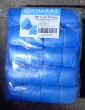 200pcs Disposable Shoe Covers Waterproof Tear-Resistant Non-Slip Fits Most