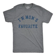 Mens Im Moms Favorite T Shirt Funny Family Sibling Children Joke Tee for Guys