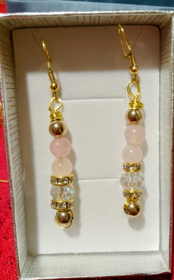 Orecchini Fatti A Mano Con Pietre Naturali E Monachelle Argento 925 Cadauno.  - Immagine 4 di 4