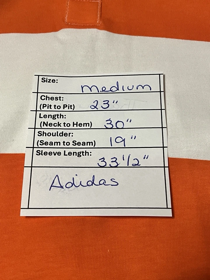 Camisa polo masculina manga longa Adidas laranja média listrada branca rugby Adicross - Imagem 3 de 4