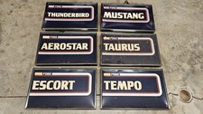 6 1987 Ford Dealership Showroom Display Signs Lot Mustang Fox 5.0 Thunderbird