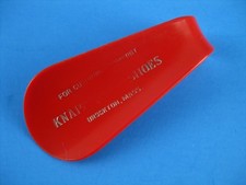 Vintage Red Plastic SHOE HORN Knapp Aerotred Shoes Brockton MA Advertising