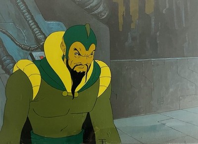 Flash Gordon Animation Production Cel - Ming The Merciless & Copy BG