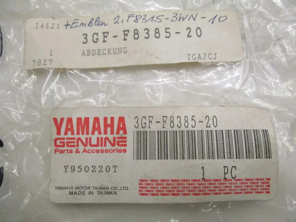 Verkleidung 3GF-F8385-20 links D62 Yamaha CR 50Z unten Helmfach Rumpf Emblem - Bild 2 von 4