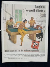 Magazine Ad* - 1963 - 7 UP - Pool Table