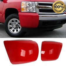 Pair For 2007-2013 Chevrolet Silverado 1500 Victory Red Front Bumper End Cover