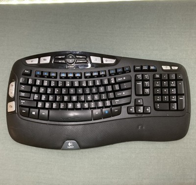 Logitech K350 Comfort Wave Wireless Keyboard No USB Dongle *No Battery Cover*