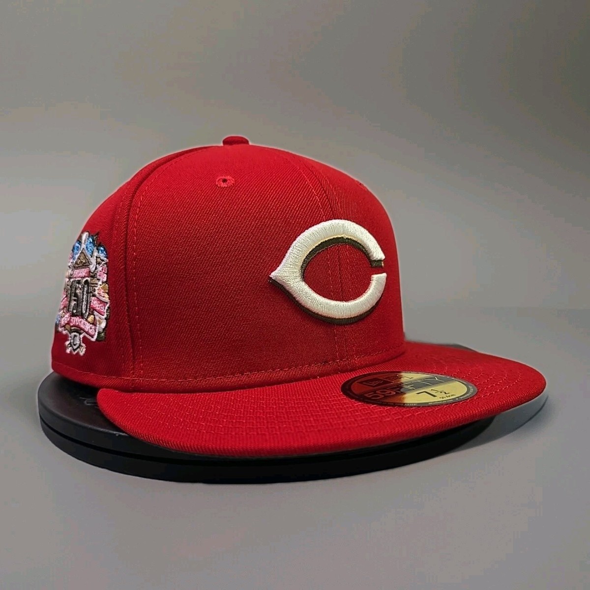 Cincinnati Reds 150th Anniversary 59FIFTY Fitted Hat – Red/Black – Size  1/2