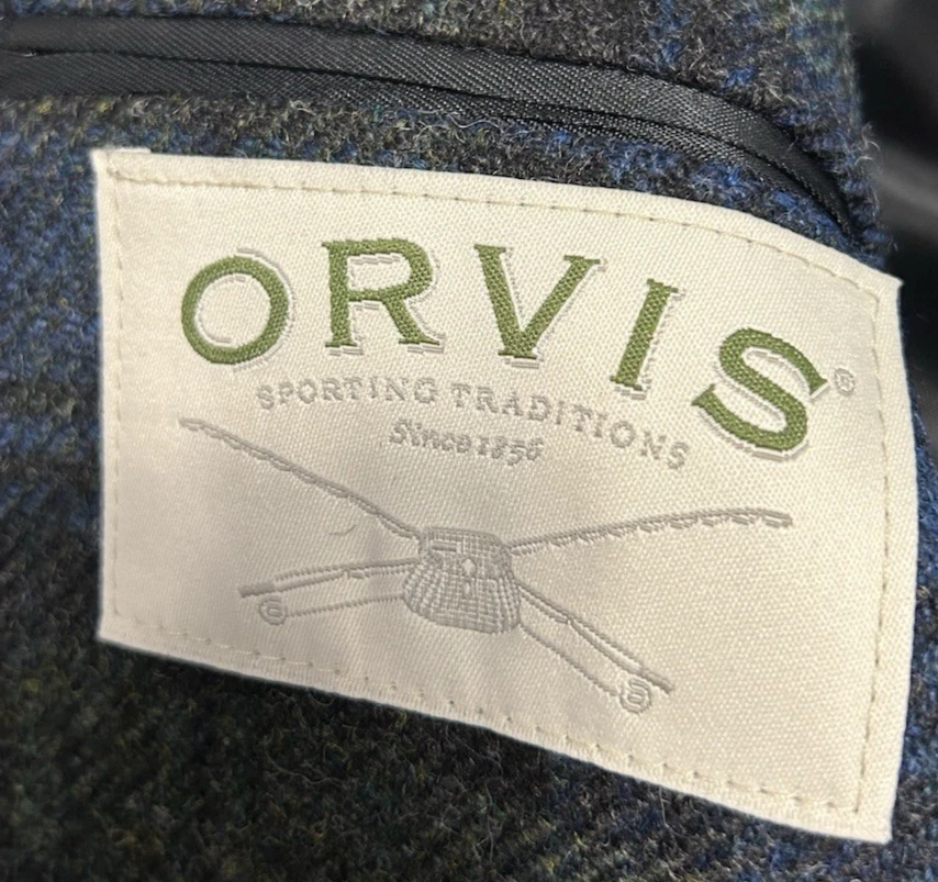 Abrigo Deportivo Blazer Hombre Orvis 40L Tradiciones Deportivas 100% Lana Verde Azul De Colección Foto 4 de 4