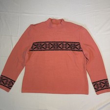 ST. JOHN Collection by Marie Gray Sweater Santana Knit Coral Size L Filigree