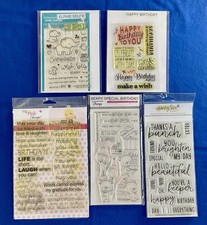 LOT 'Various' Photopolymer Clear Stamps Happy Birthday Child Everyday Sentiments