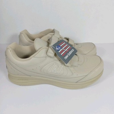 New Balance 577 Walking Shoes Womens 12 D Bone Leather Hook Loop WW577VB NWOB