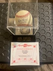 DON LARSON SIGNED BASEBALL W/56 WS MVP, NY YANKEES.  SHARP AUTOGRAPH!