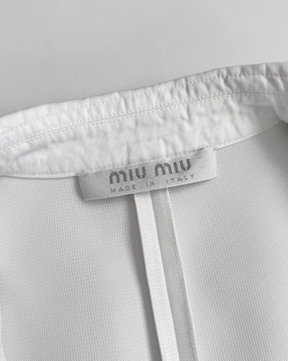 00s Miu Miu Archive Snapback Mesh Collared Cropped Jacket fits