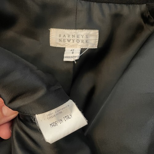Abrigo Blazer Barney’s New York Negro 100% Cachemira Unisex Hecho en Italia - Imagen 6 de 6