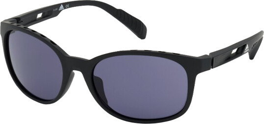 Матовые черные круглые спортивные солнцезащитные очки Adidas — SP0011 02A