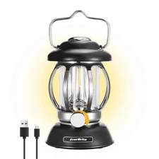 EverBrite Camping Lantern RechargeableBlack 3Light Modes 4400mAh Battery Powered