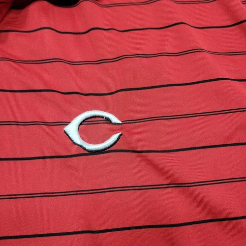 True Fan Cincinnati Reds Polo Shirt Mens Large Genuine Merchandise MLB Red - Picture 4 of 8