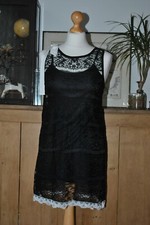 New Harvey Who? Black Lace Sleeveless Party And Evening  A-Line Dress Size 10