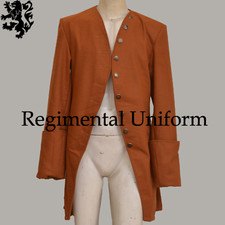 Gentleman 1770s Historical Inspirations Frock Coat Regency Brown Wool Frock Coat
