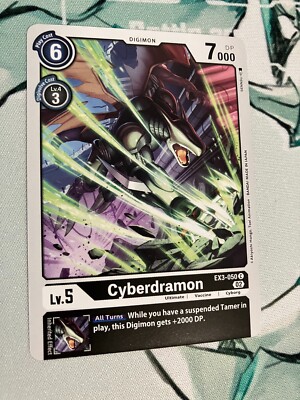 Cyberdramon EX3-050 C Digimon CCG | Draconic Roar Near Mint