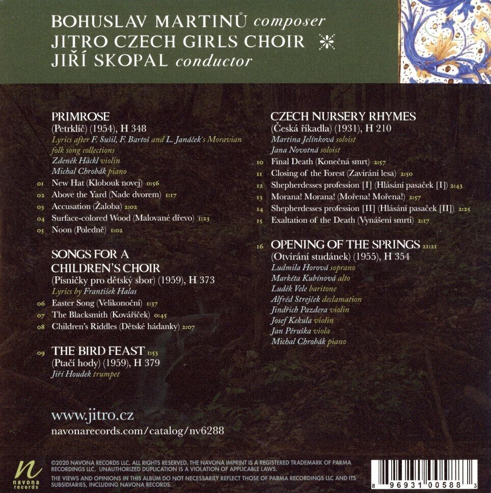 Bohuslav Martinů OPENINGS / Jitro Czech Girls Choir, Jiří Skopal