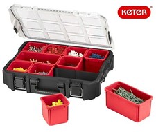 CASSETTA ORGANIZER VALIGETTA PORTA MINUTERIA VITI KETER 10 COMPARTEMENTS PRO
