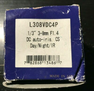 Rainbow L308VDC4P Camera Lens 1/3'' 3-8mm F1.4 DC Auto-Iris CS Day/Night/IR New