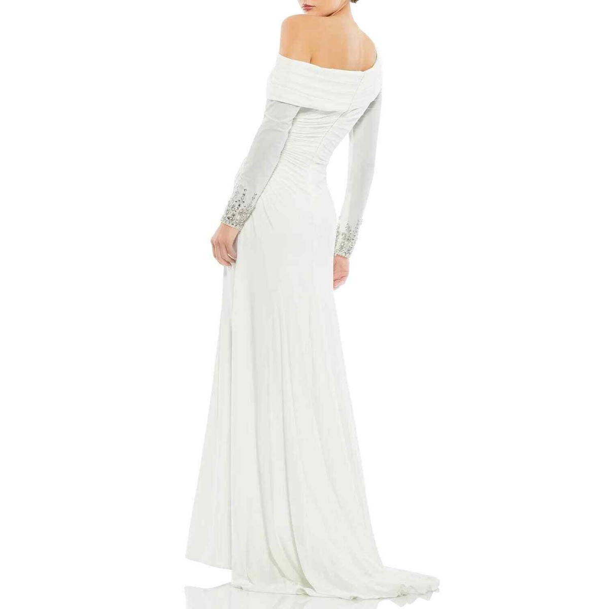 【MAC DUGGAL】ジャンプスーツ ゴールド ワンショルダー 長袖 Mac Duggal 5931 Dress | NewYorkDress.com