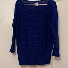 Jaclyn Smith Blue Sparkle Sweater