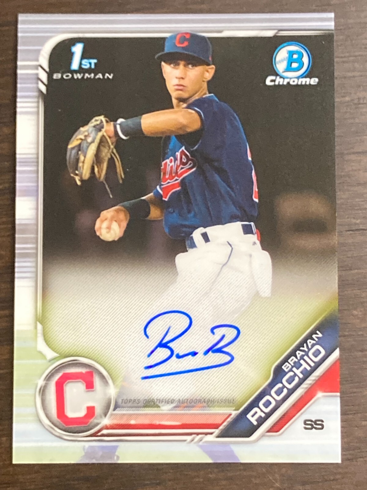Guardians BRAYAN ROCCHIO 2019 Bowman Chrome 1st Auto RC - ON CARD ROOKIE AUTO