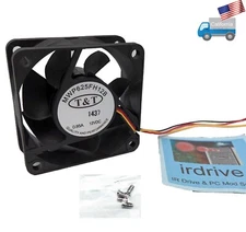 NEW 60mm x 25mm Long Life Dual Ball Bearings 7000 RPM DC 12V Server Cooling Fan