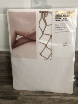 Philippe Matignon Fashion Fishnet Tights, Colour: Nude, Size: 3/4 Which Is Large