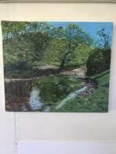 Quadro olio su tela fatto in casa 30 cm x 25 cm