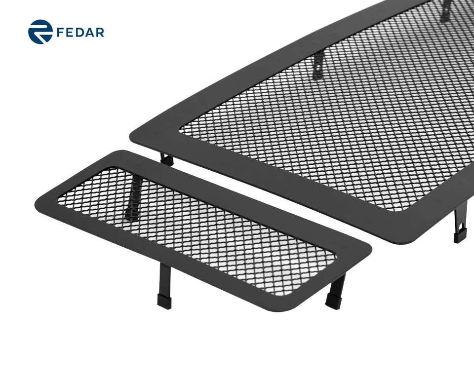 Fedar Fits 2008-2010 Ford F250/F350 4pc Black Wire Mesh Grille Combo Insert - Изображение 4 из 4